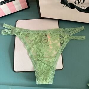 Lace strappy Victoria’s secret pink thong L :)